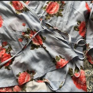 Floral Wrap Shirt